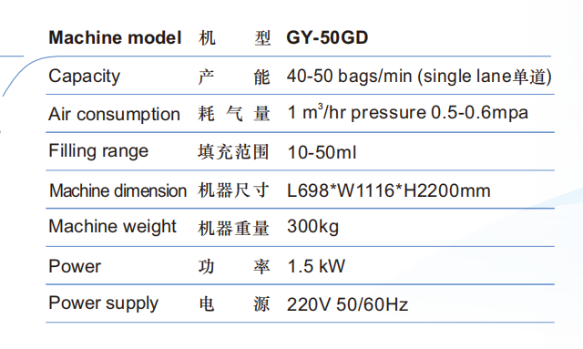 GY-50GD Jelly filing and packing machine