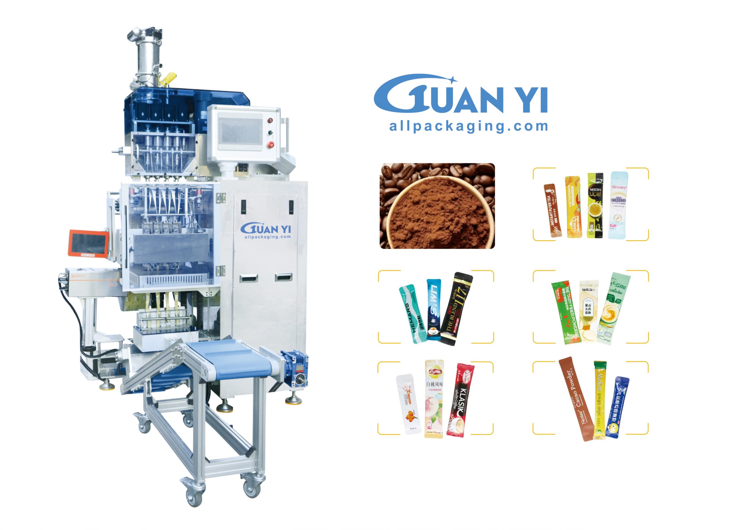 Four-lane packing machine